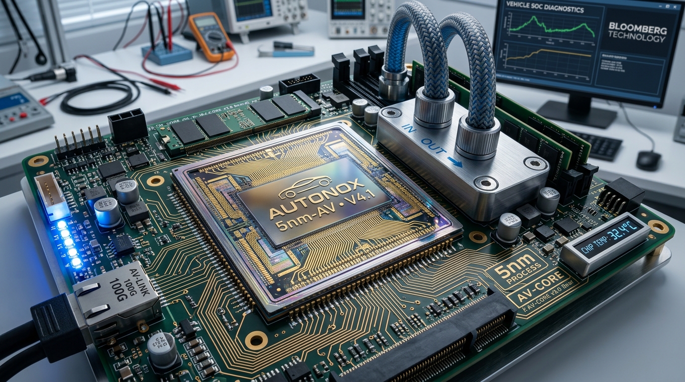Waymo özel 5nm ASIC yapay zekâ işlemcisi ve sıvı soğutmalı araç içi anakart